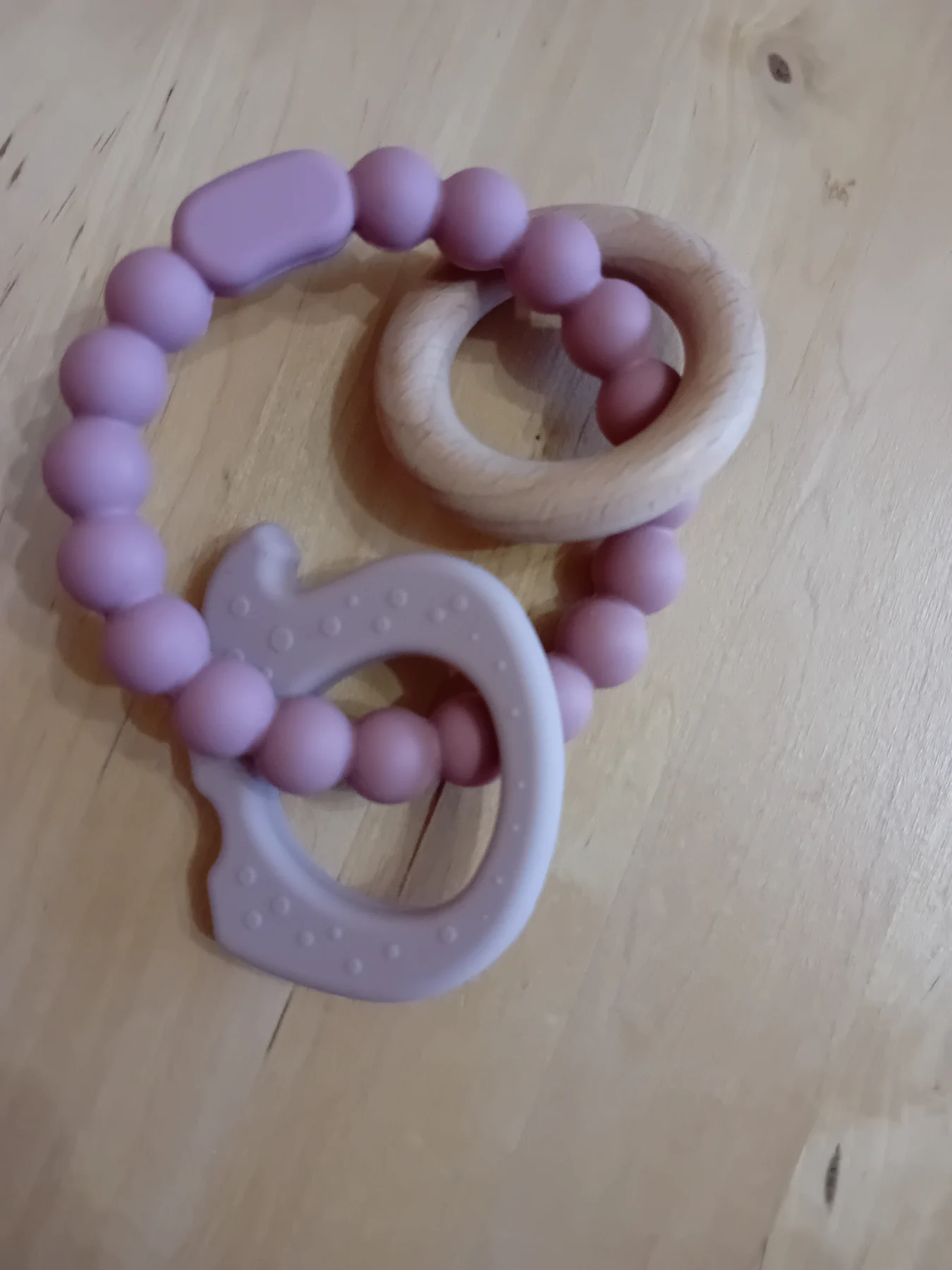 Silicone teething ring pink