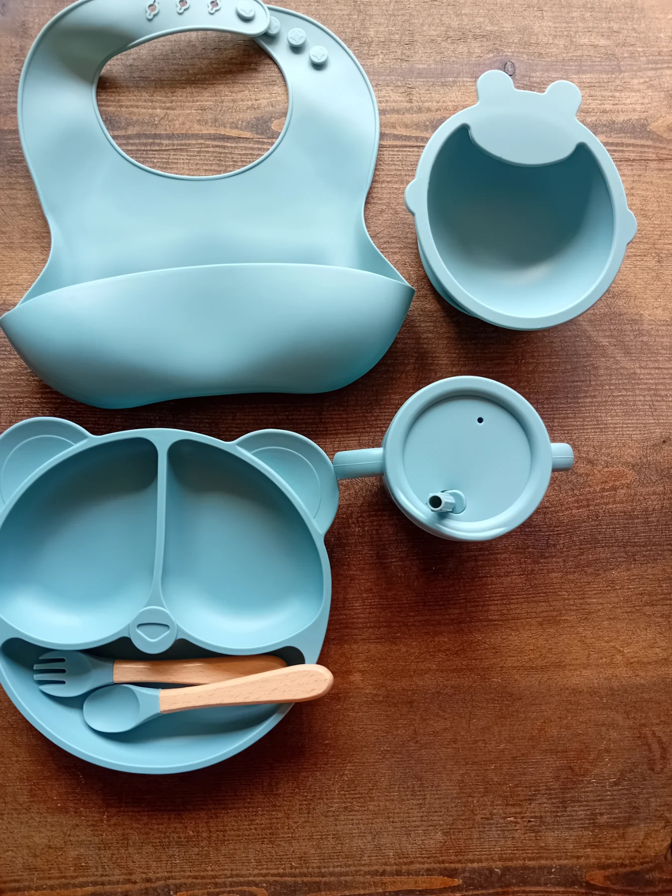 Silicone baby weaning feeding set 6 pieces
