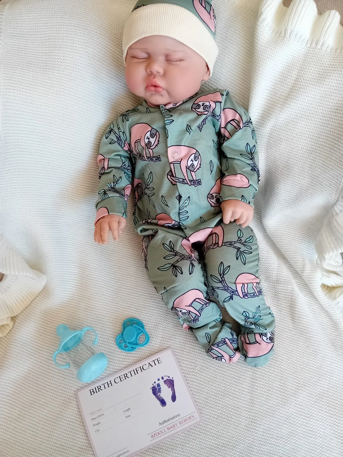 Reborn doll baby boy 20% soft cloth body & accessories