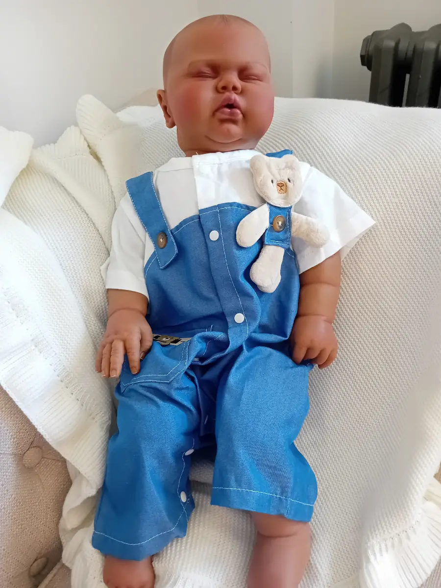 Reborn doll 24" dark skin soft cloth body & accessories