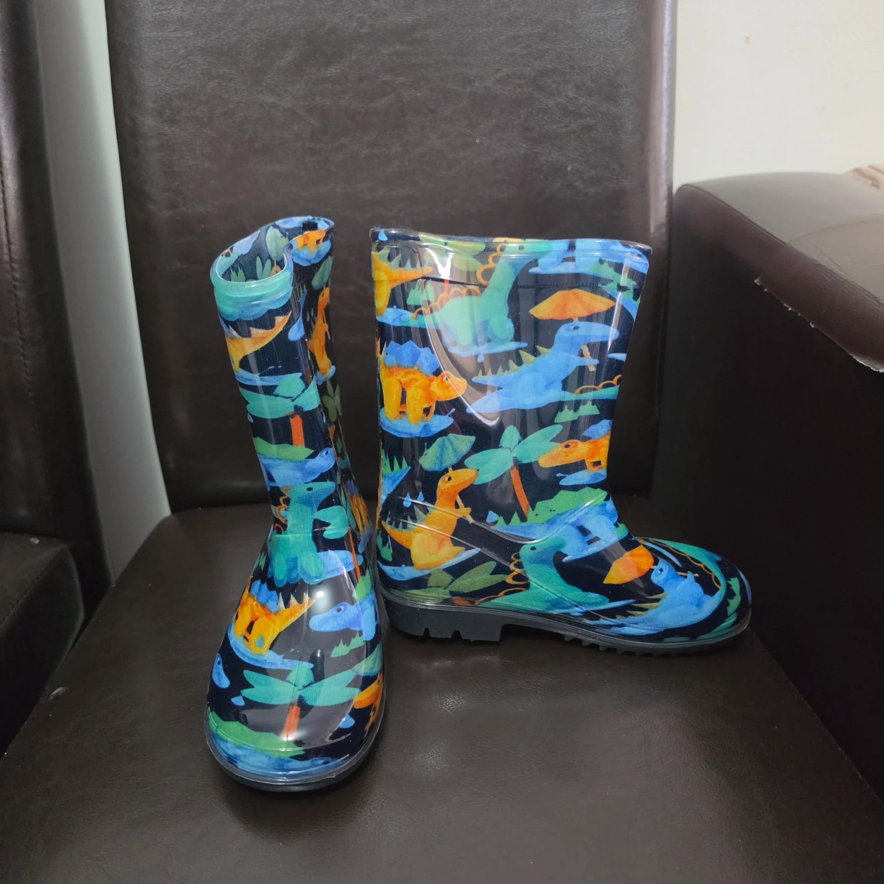 Kids Dinosaur Wellies Size 10– Multicoloured, As Good As New Never been used