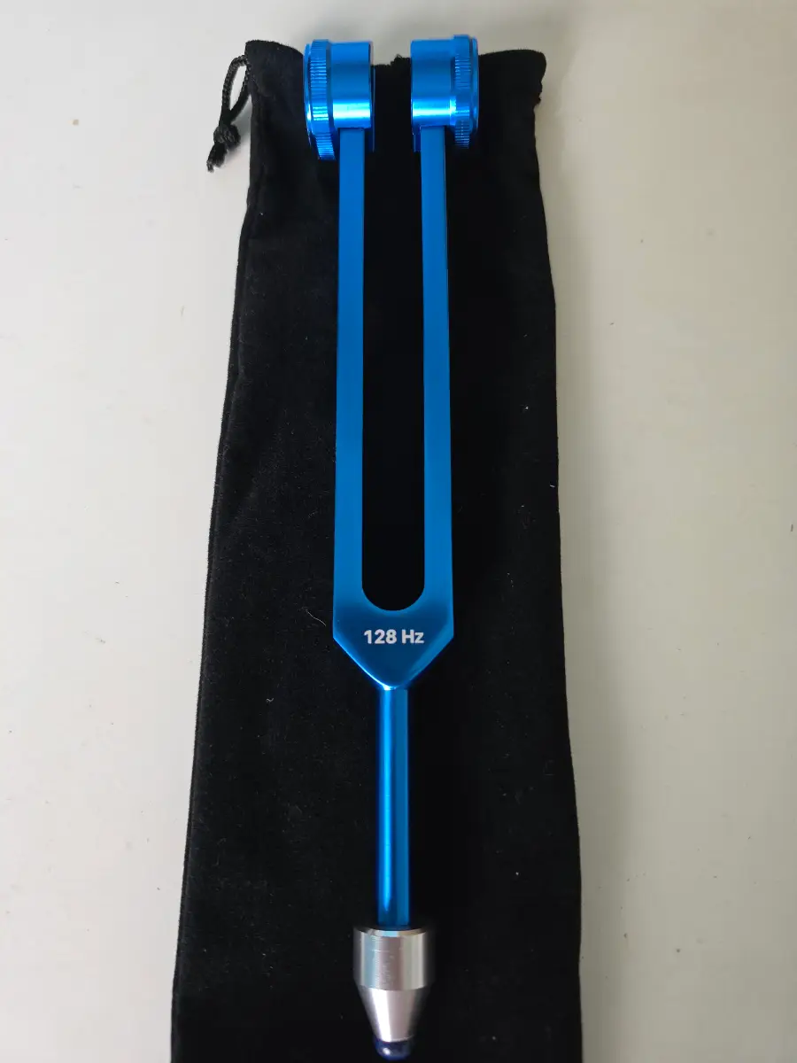 128hz tuning fork with Lapis Luzuli amplyfier