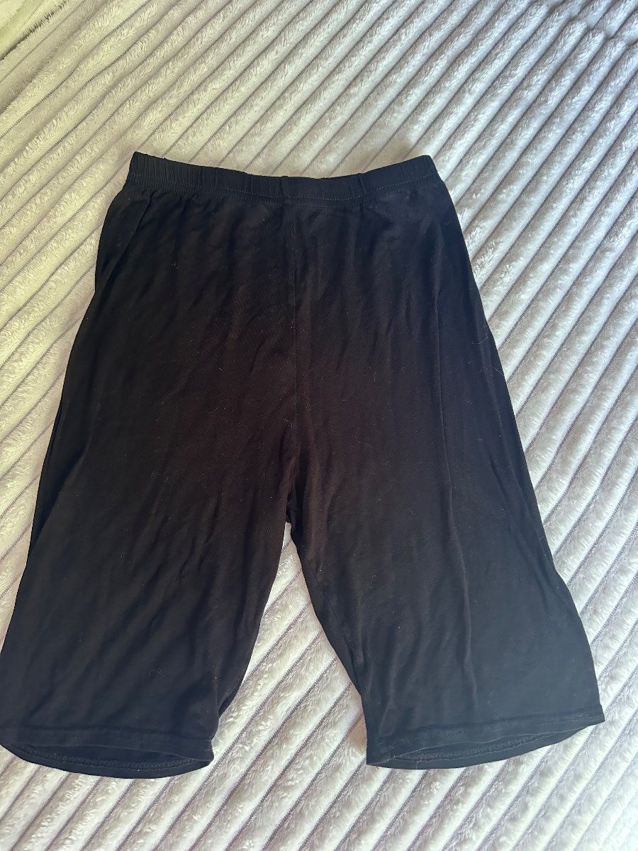 PrettyLittleThing black cycling shorts, size 8