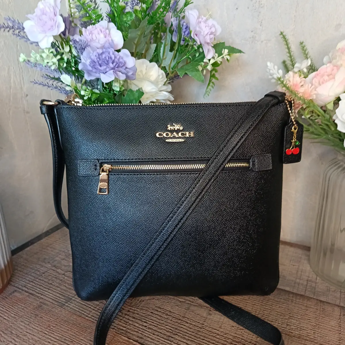 Coach Black Rowan File Crossbody Bag