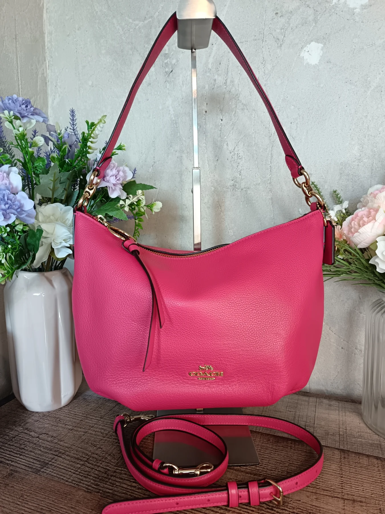 Coach Pink Small Skylar Hobo Shoulder Bag Handbag