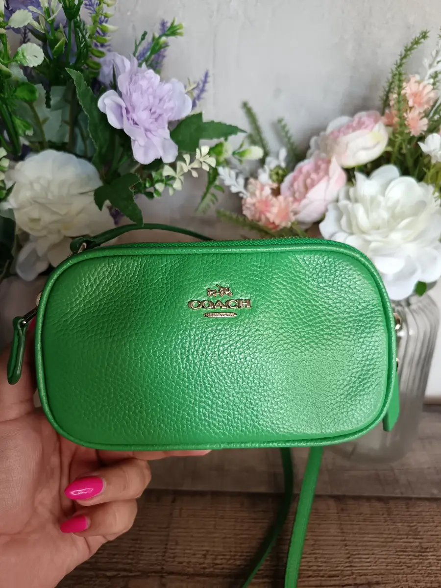 Coach Neon Green Crossbody Pouch Mini Bag