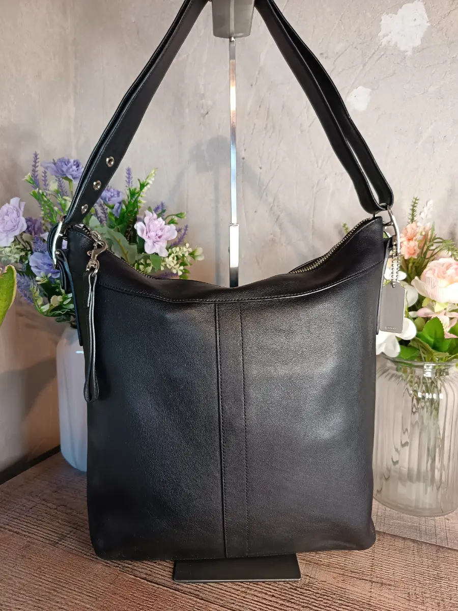 Coach Vintage Y2k Black Legacy Slim Duffle Shoulder Crossbody Bag Handbag