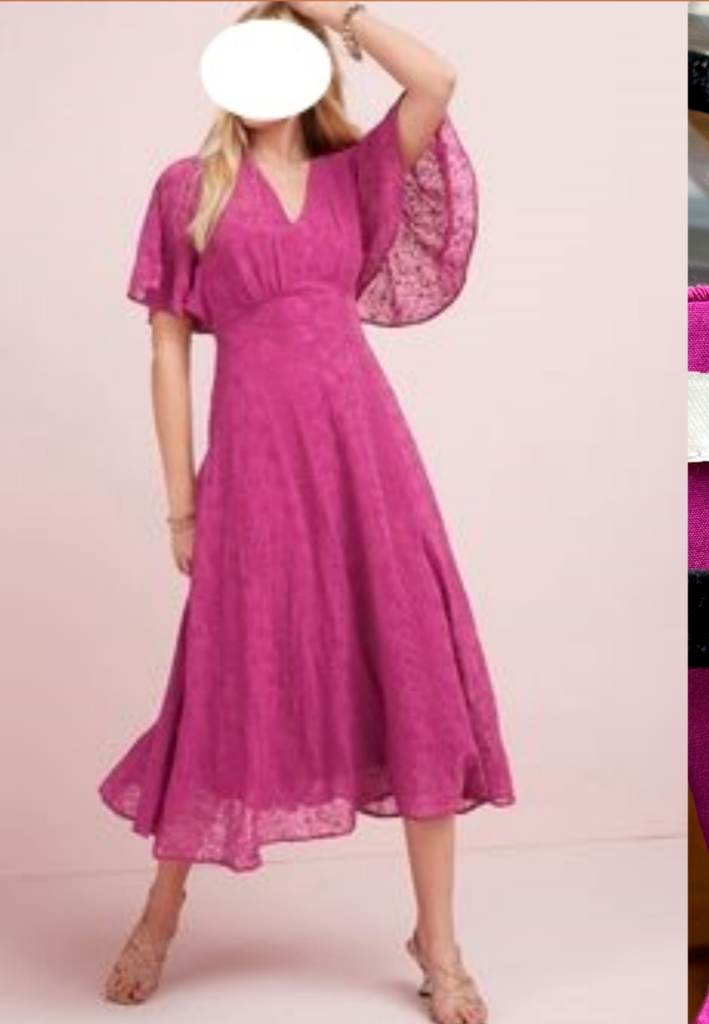 Wedding guest dress, next size 10 embroidered midi dress
