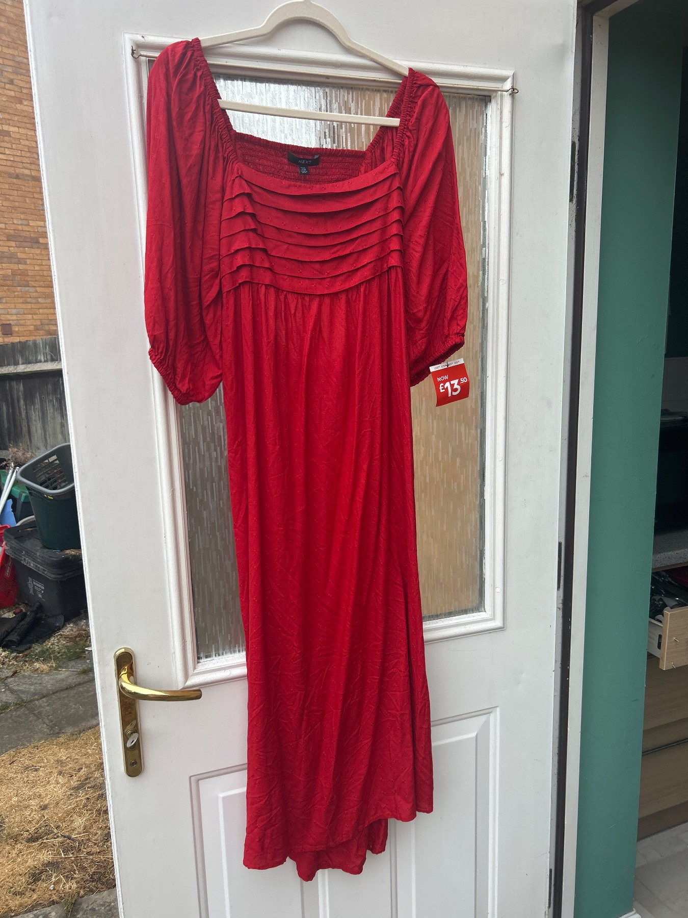 Next ladies red summer maxi dress size 14 bnwt