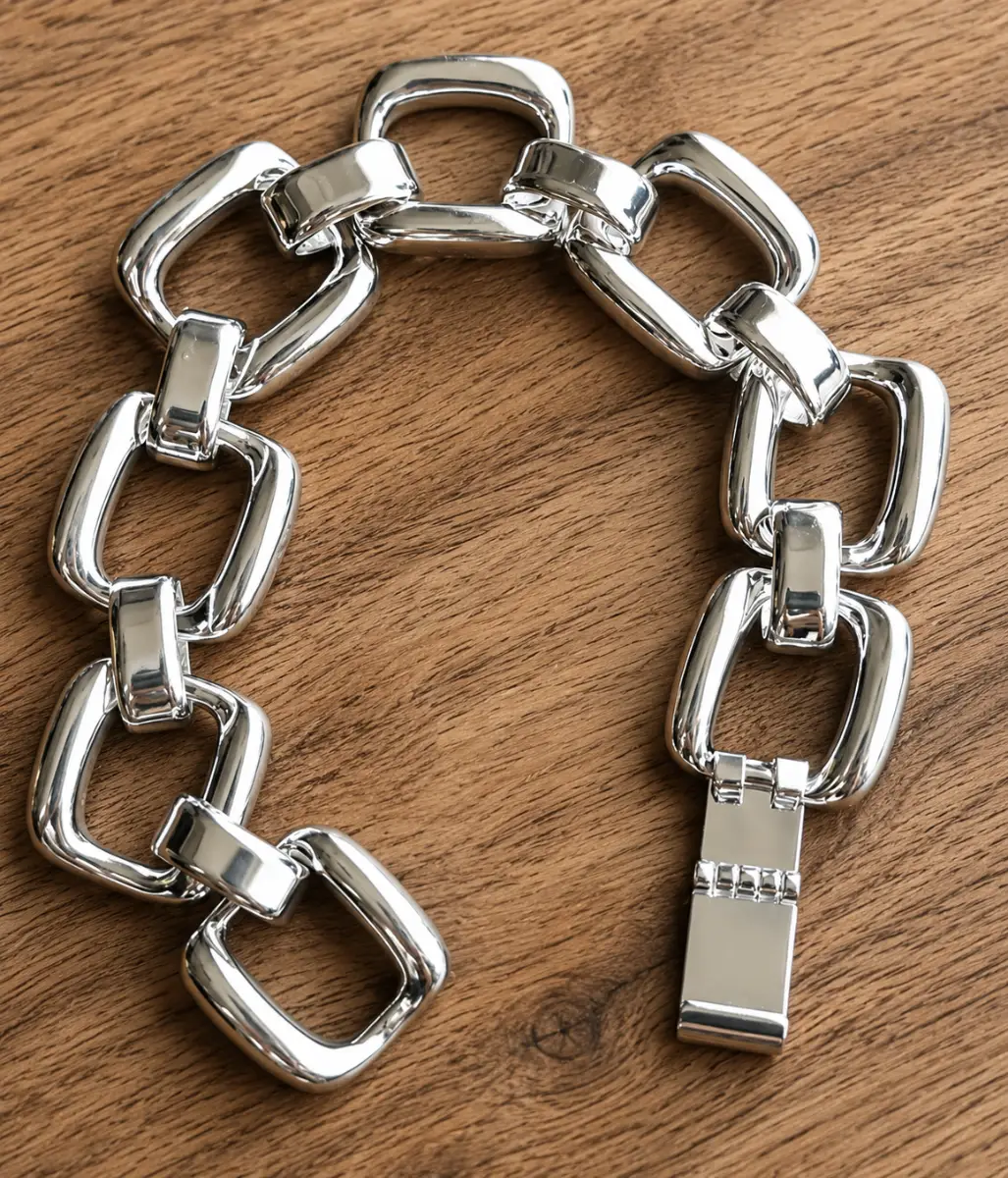 Silver Chunky Link Bracelet 20cm