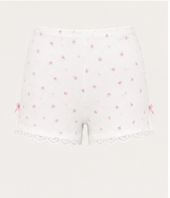 Waffle Lace Boyshort - L