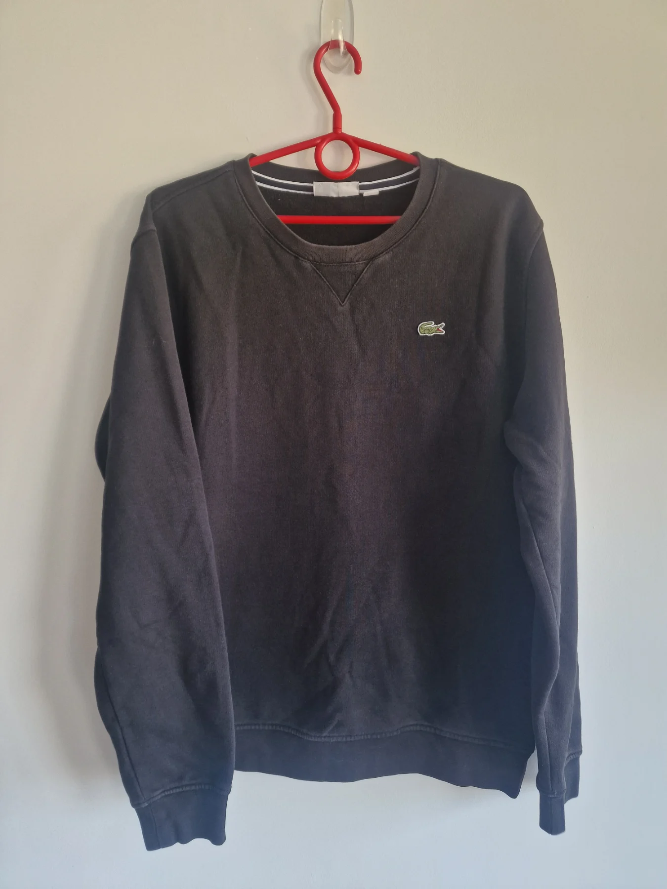 Lacoste Sport Black Crew Neck Sweatshirt – FR 5 / US L (Size Large)