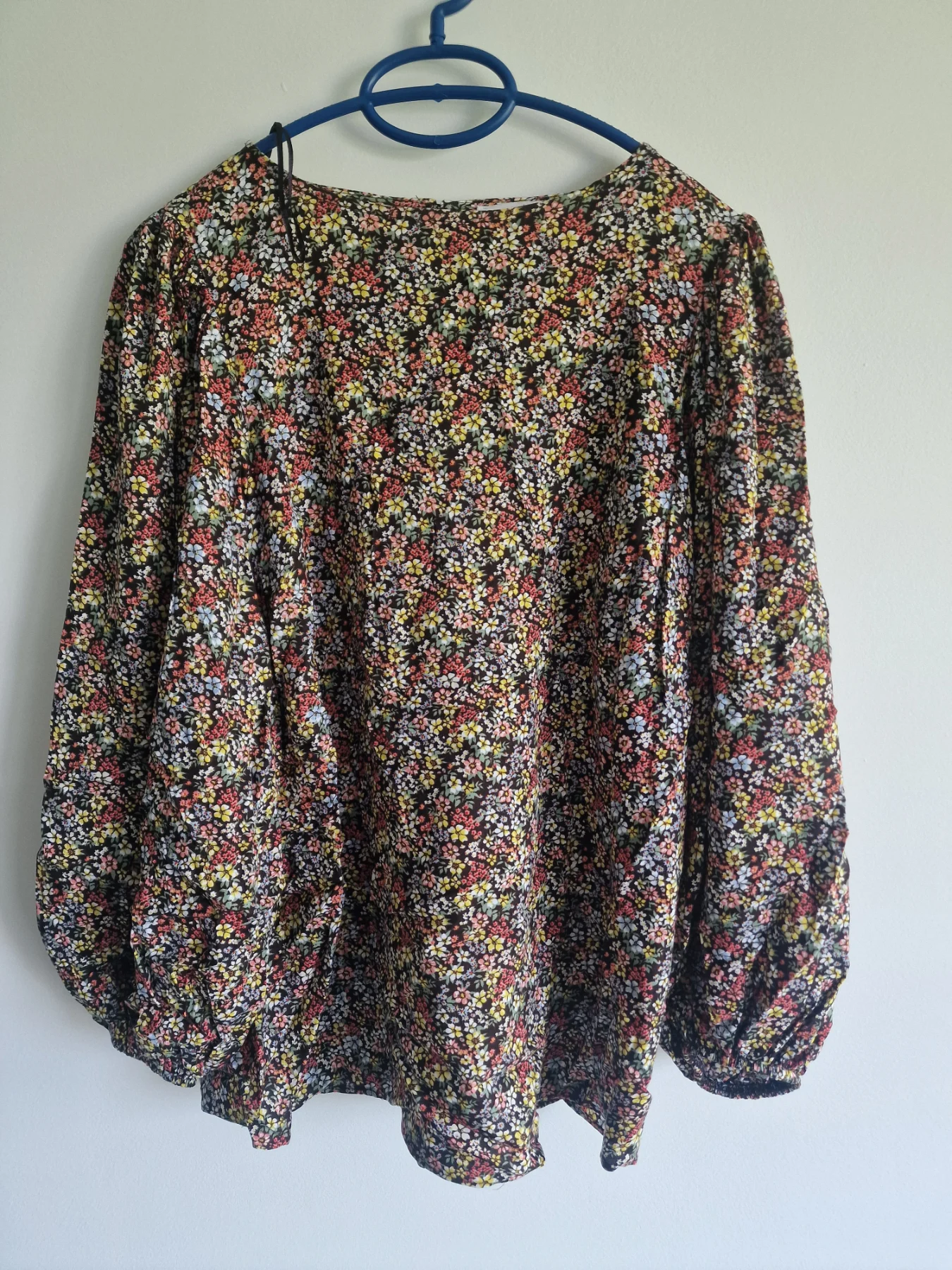 Peacocks Floral Ruffle Long Sleeve Blouse UK 12