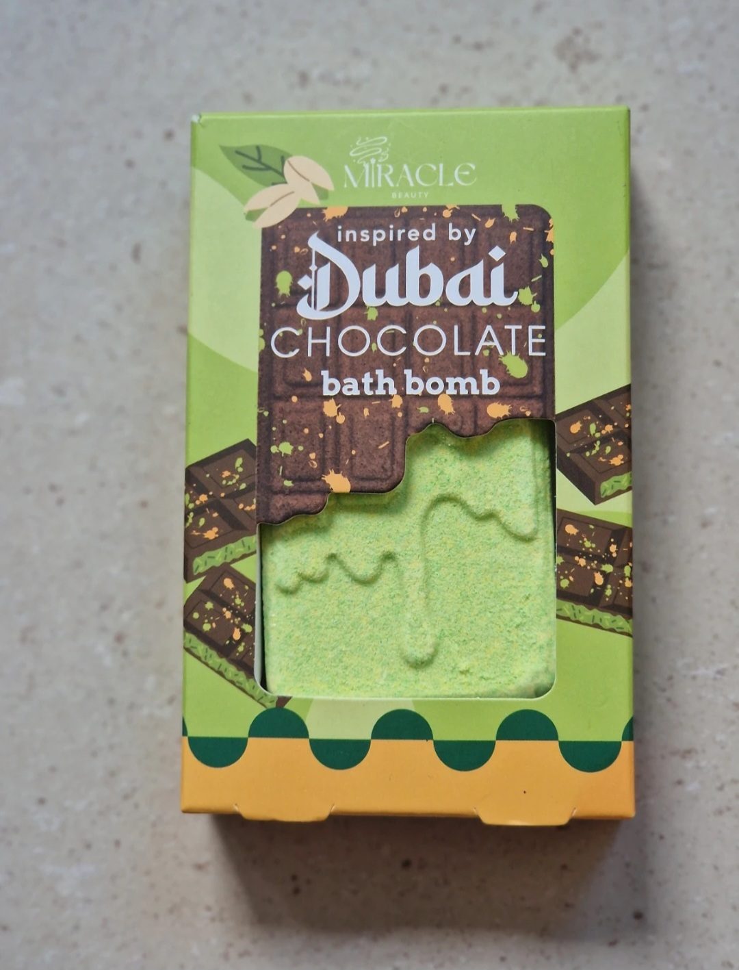 Miracle Beauty Inspired by Dubai Chocolate Bath Bomb (100g)  - Brand New