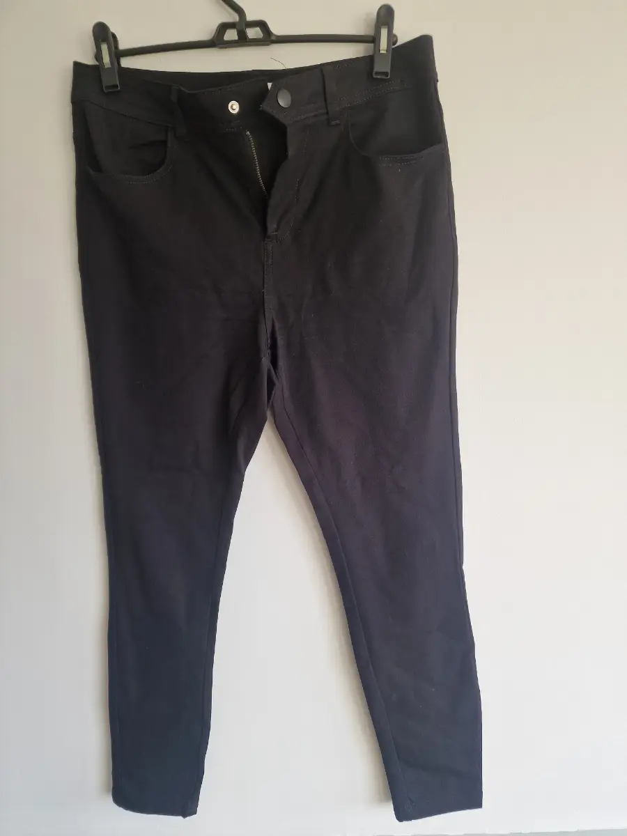 Tu Woman Black Skinny High-Rise Trousers UK12 R