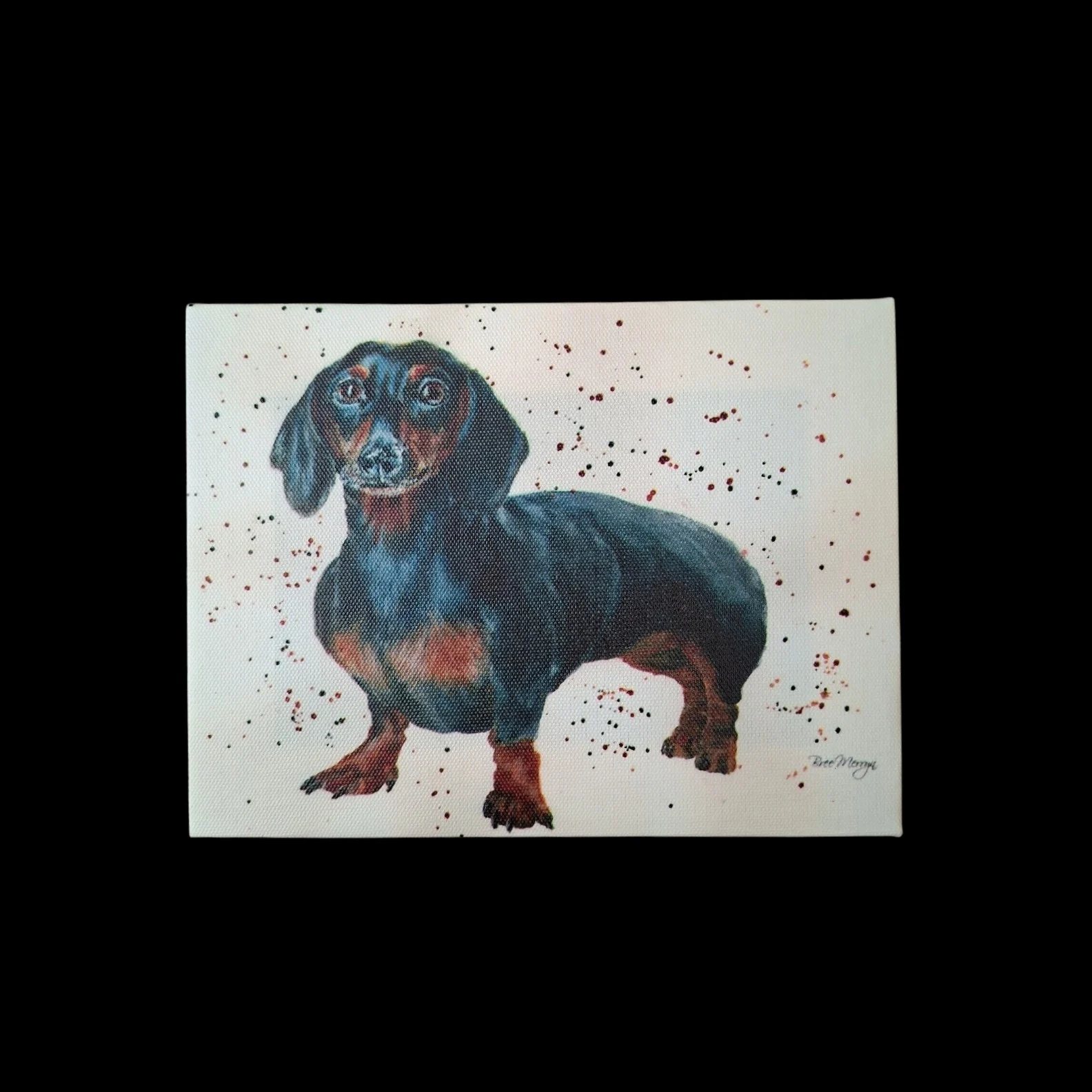 Brand New Small Cutie Dora Canvas Painting by Bree Merryn - Dachshund Sausage Dog