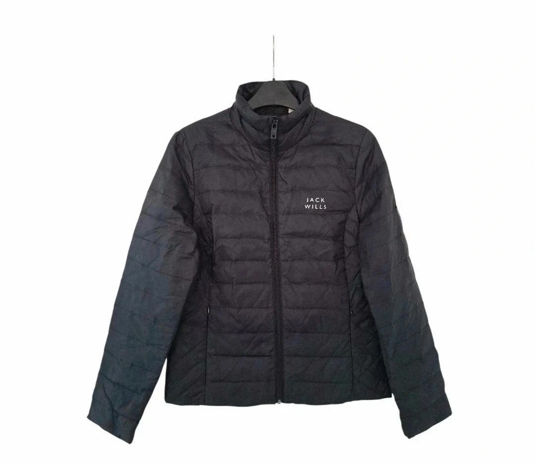 Women's Size 10 Black Lightweight Slim Fit Insulated Jack Wills Puffer Jacket
