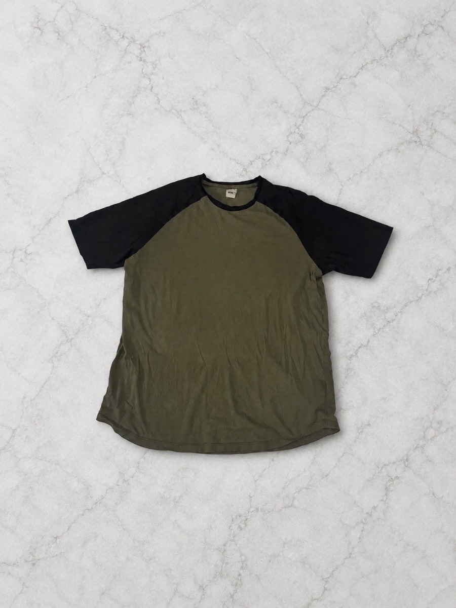 ASOS Oversized Raglan T-Shirt Khaki Green & Black XXL Casual Streetwear