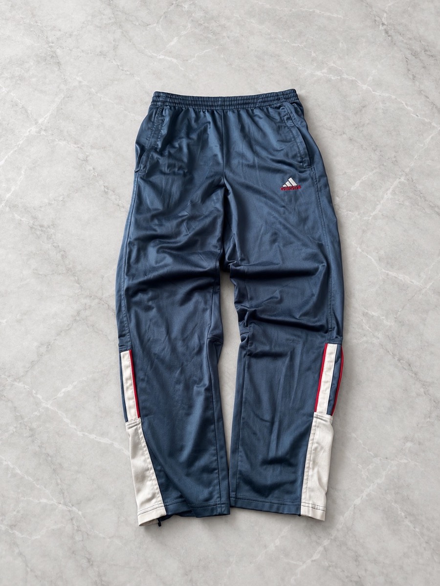 Adidas Vintage Y2K Grey Track Pants Joggers 30x30 Zip Ankle Sportswear