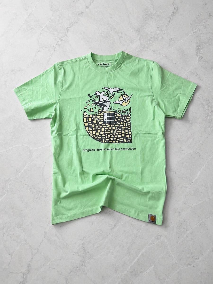 NEW Carhartt WIP Freedom Graphic T-Shirt Mint Green Size M 100% Cotton