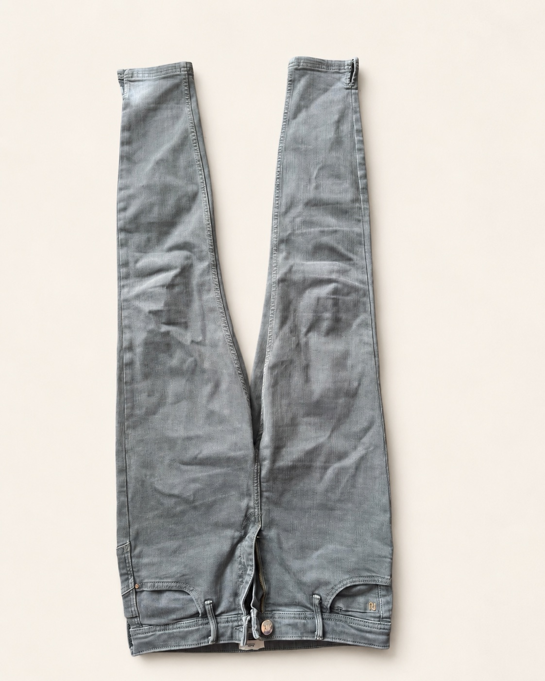River Island Light Green Skinny Jeans UK 12R Womens Stretch Denim