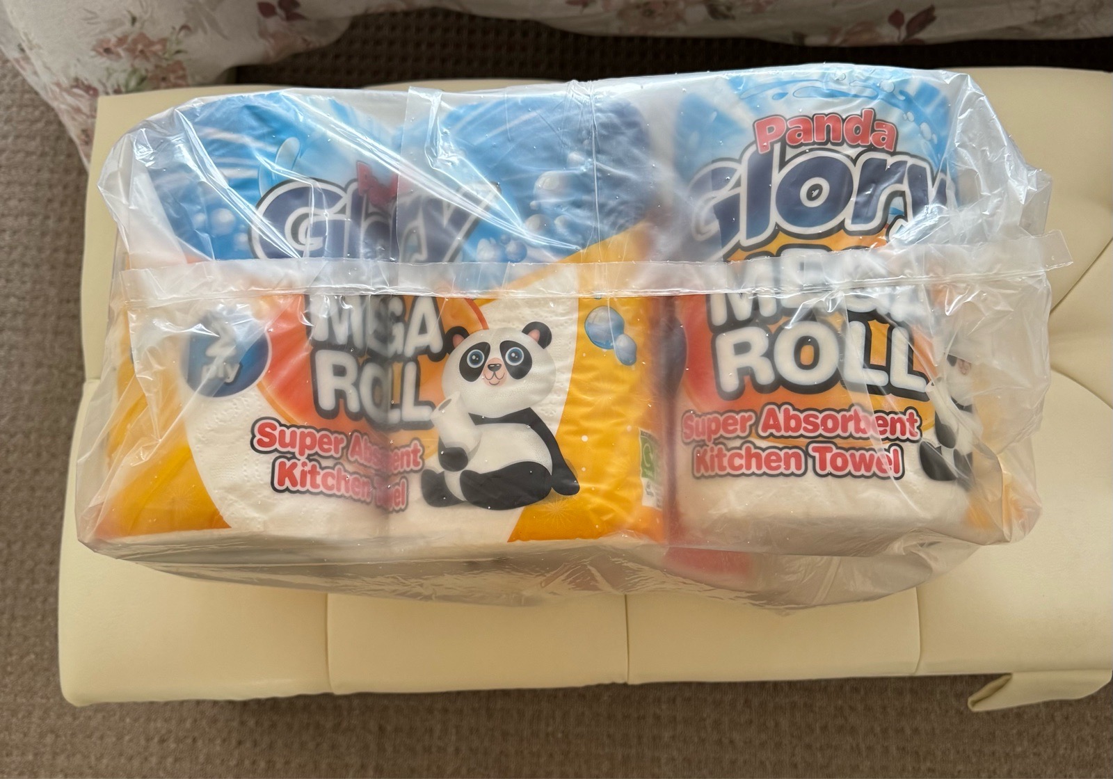 Panda Glory Mega Roll Kitchen Towel - 6 Super Absorbent Rolls