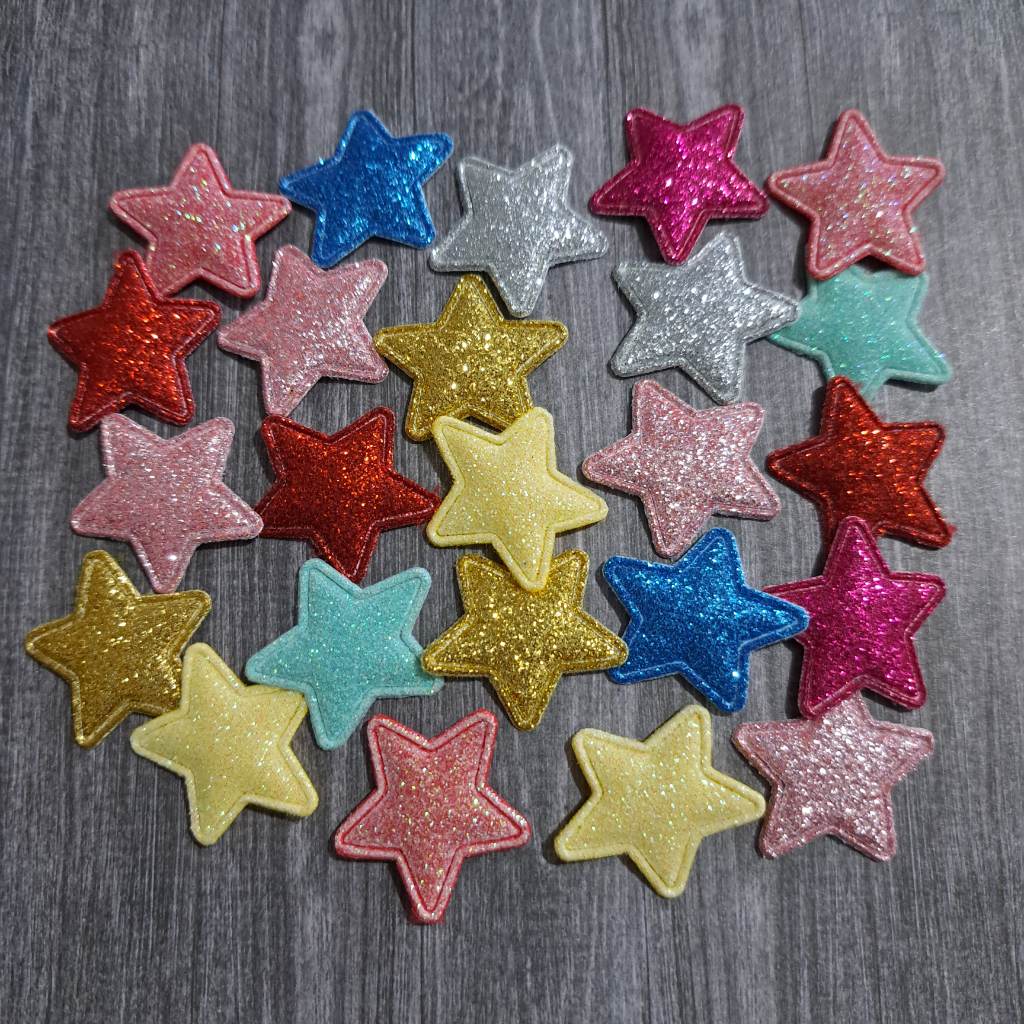 Glittery craft stars