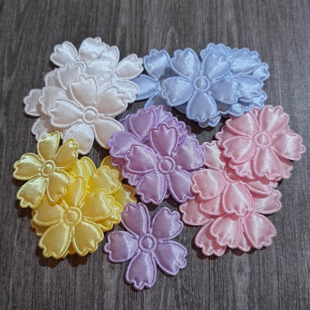 Satin craft flowers