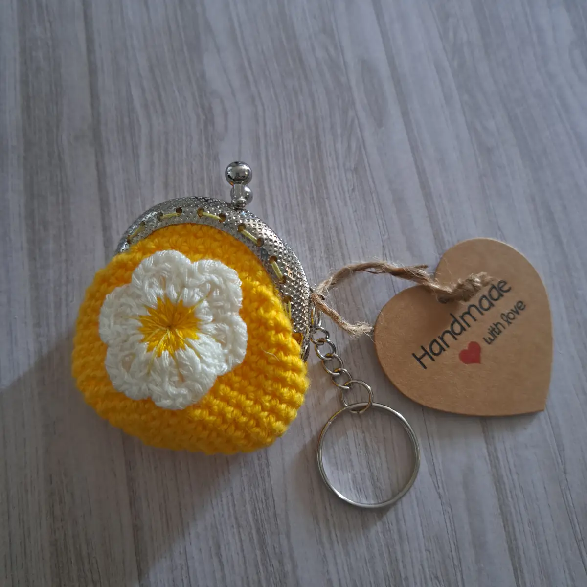 Handmade coin purse keyring