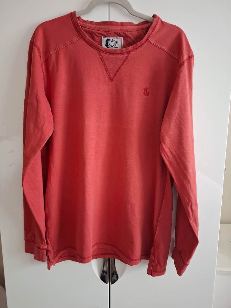 Lazy Jack's coral red long sleeve top size M