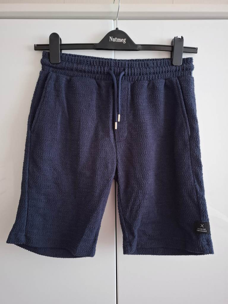 Navy elasticated waist casual shorts size S