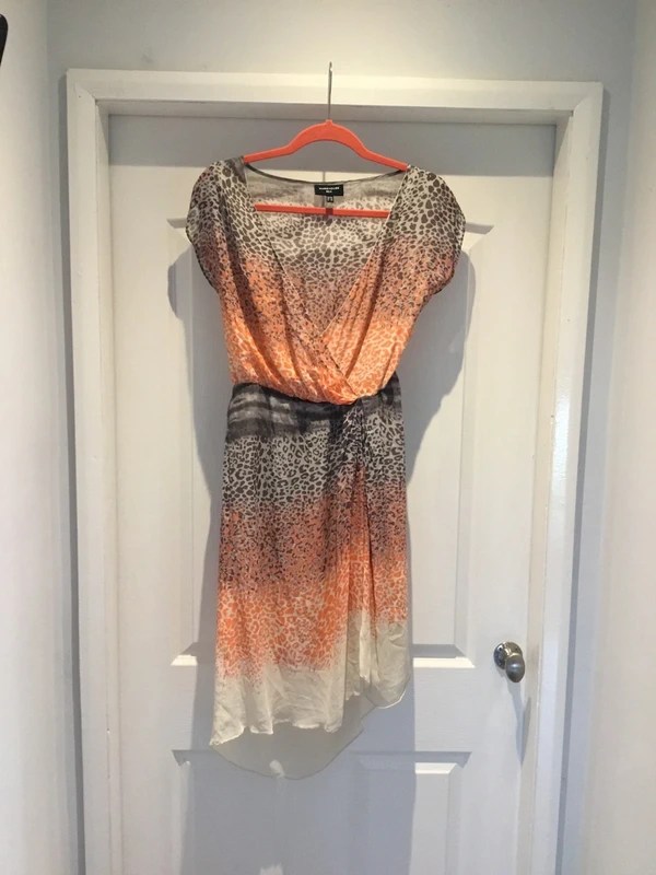 Warehouse 100% silk animal print dress 10 summer holidays festival party