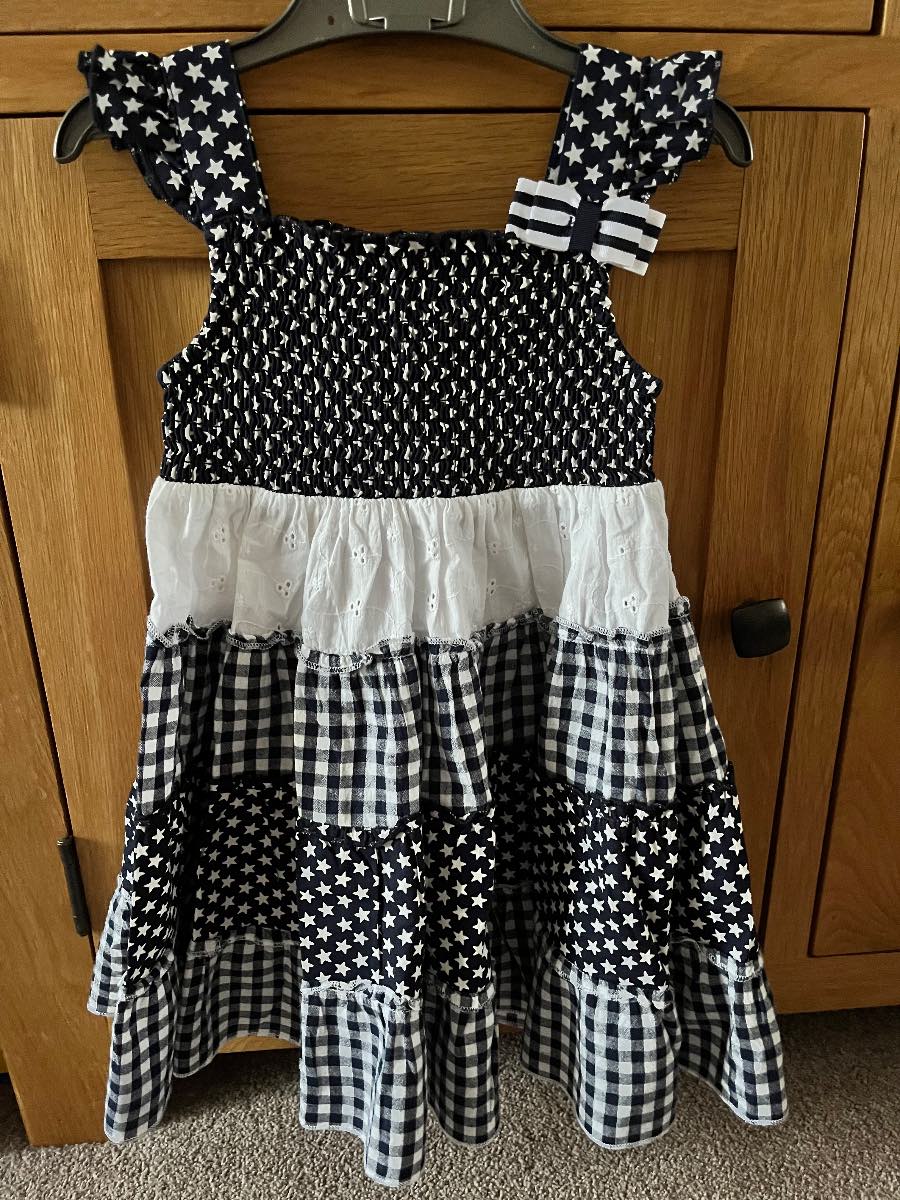 Strappy patterned dress