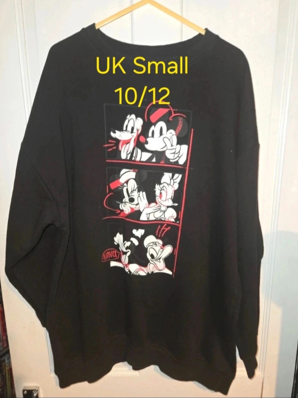 Disney x Primark Mickey & Friends Comic Strip Sweatshirt - Size S (10/12)