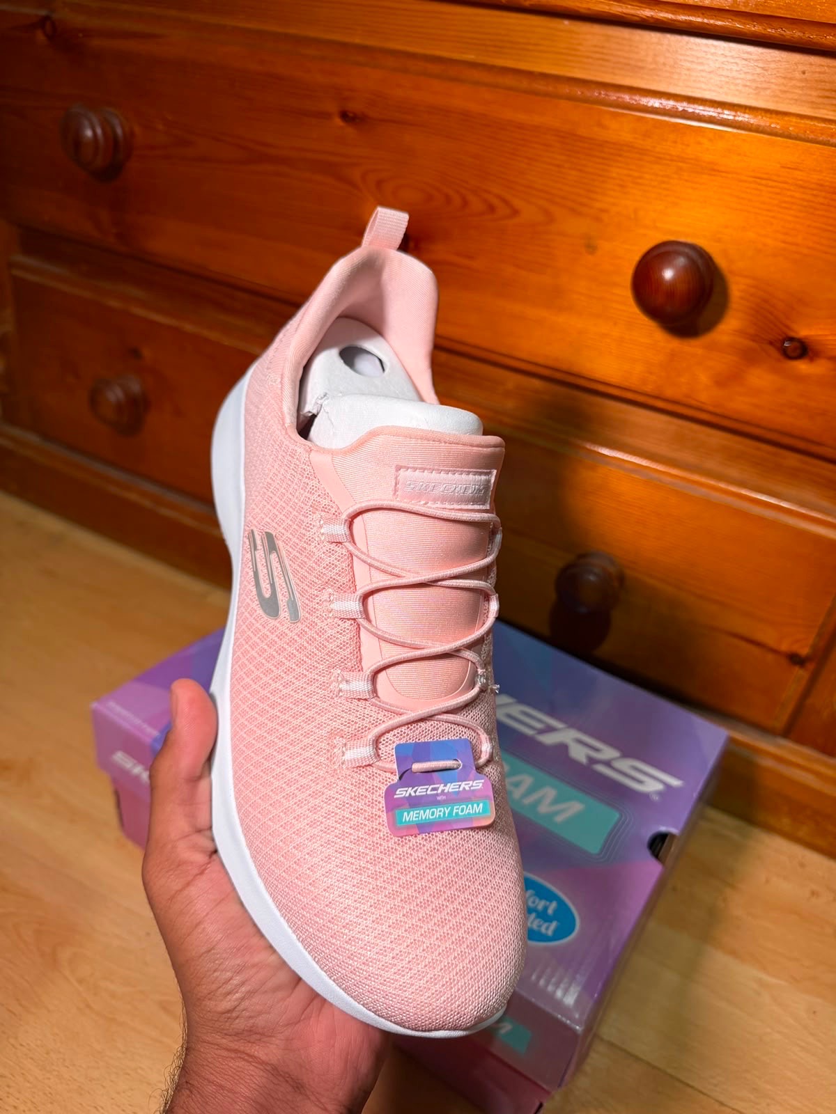 Skechers Womens Dynamight Trainers light Pink RRP: £48.99