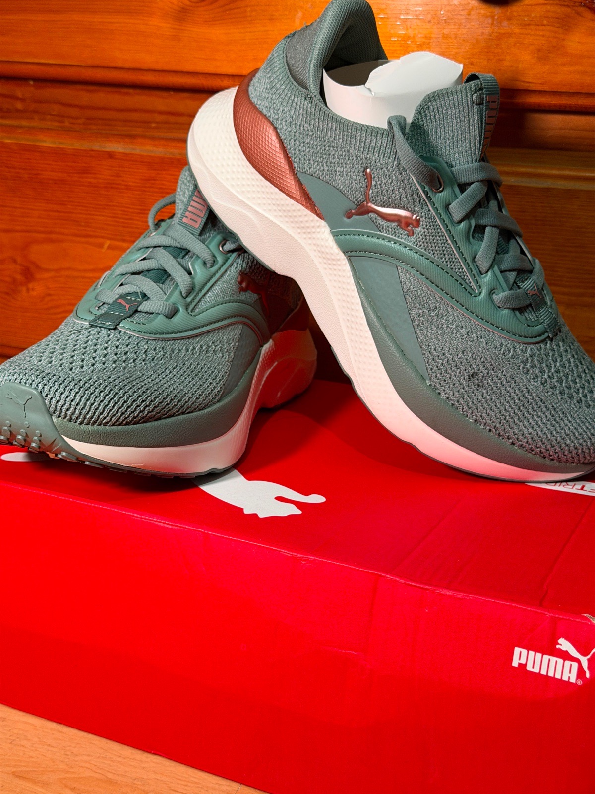 Puma Womens Softride Mayve Neutral Running Shoes Green