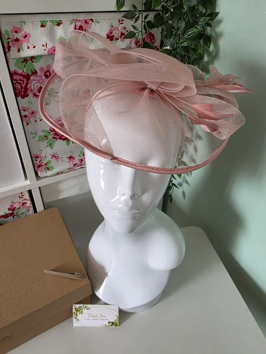 🌸 Blush Pink Occasion Fascinator –