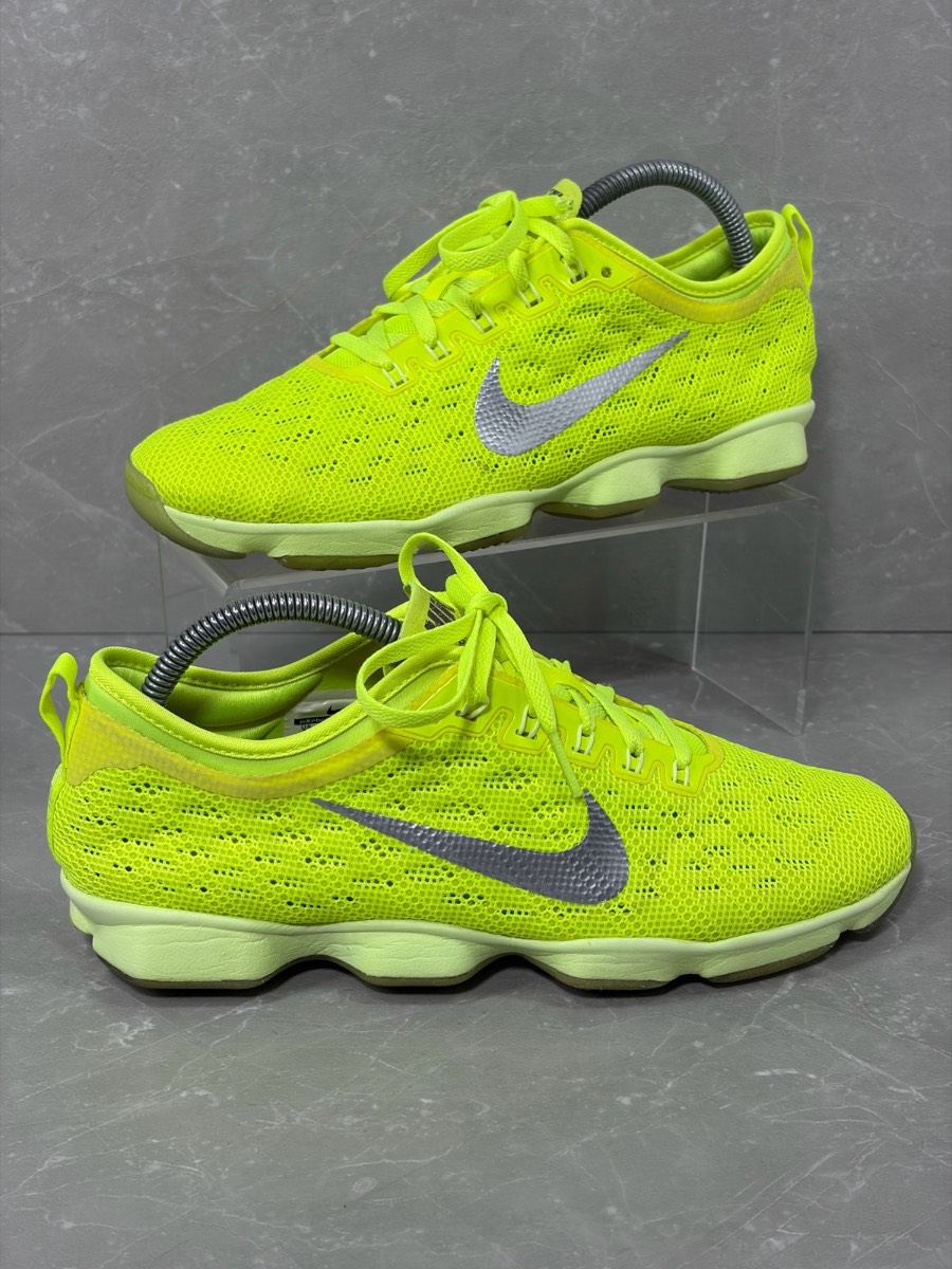 neon yellow Nike Zoom Fit Agility women's training shoes In Uk Size 6