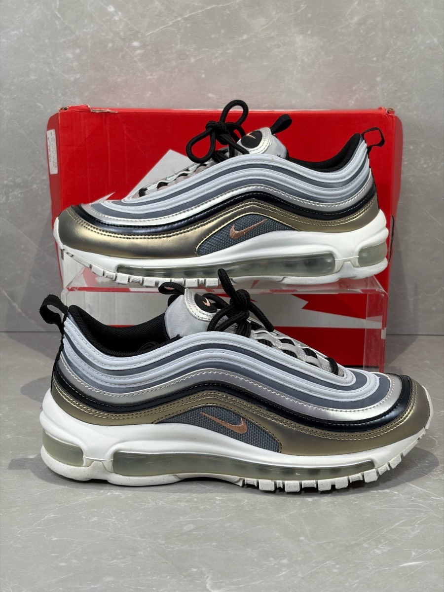 Worn Once Nike Air Max 97 SE  'Metallic Silver Bronze' Women’s Uk Size 4 Boxed