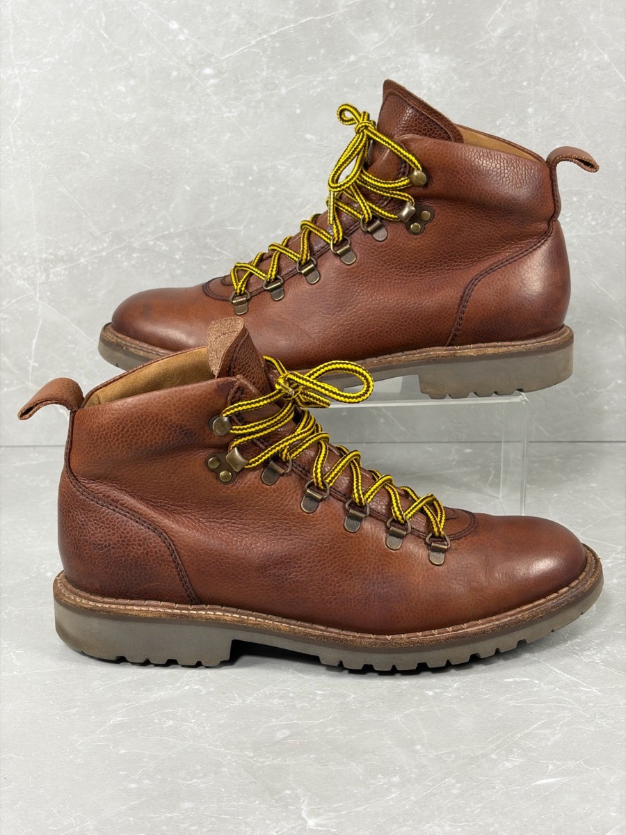 Barker Glencoe Dark Brown Grain Calf leather Boots Made In England Uk size 7