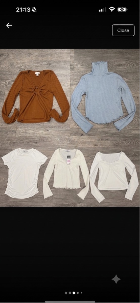 🤍 Long Sleeve Top Bundle – Y2K | Coquette | XS–S