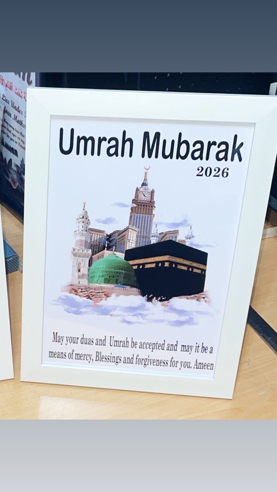 size A4 umrah mubarak frame
