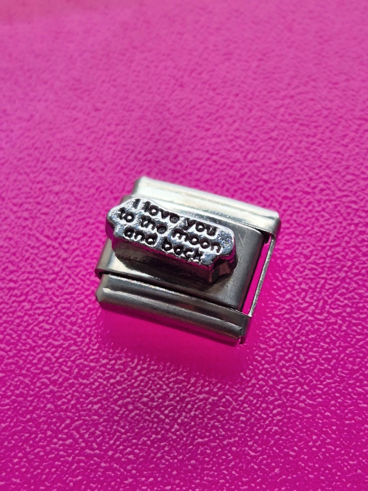 I love you to the moon and back composable bracelet charm link silver for nomination bracelet