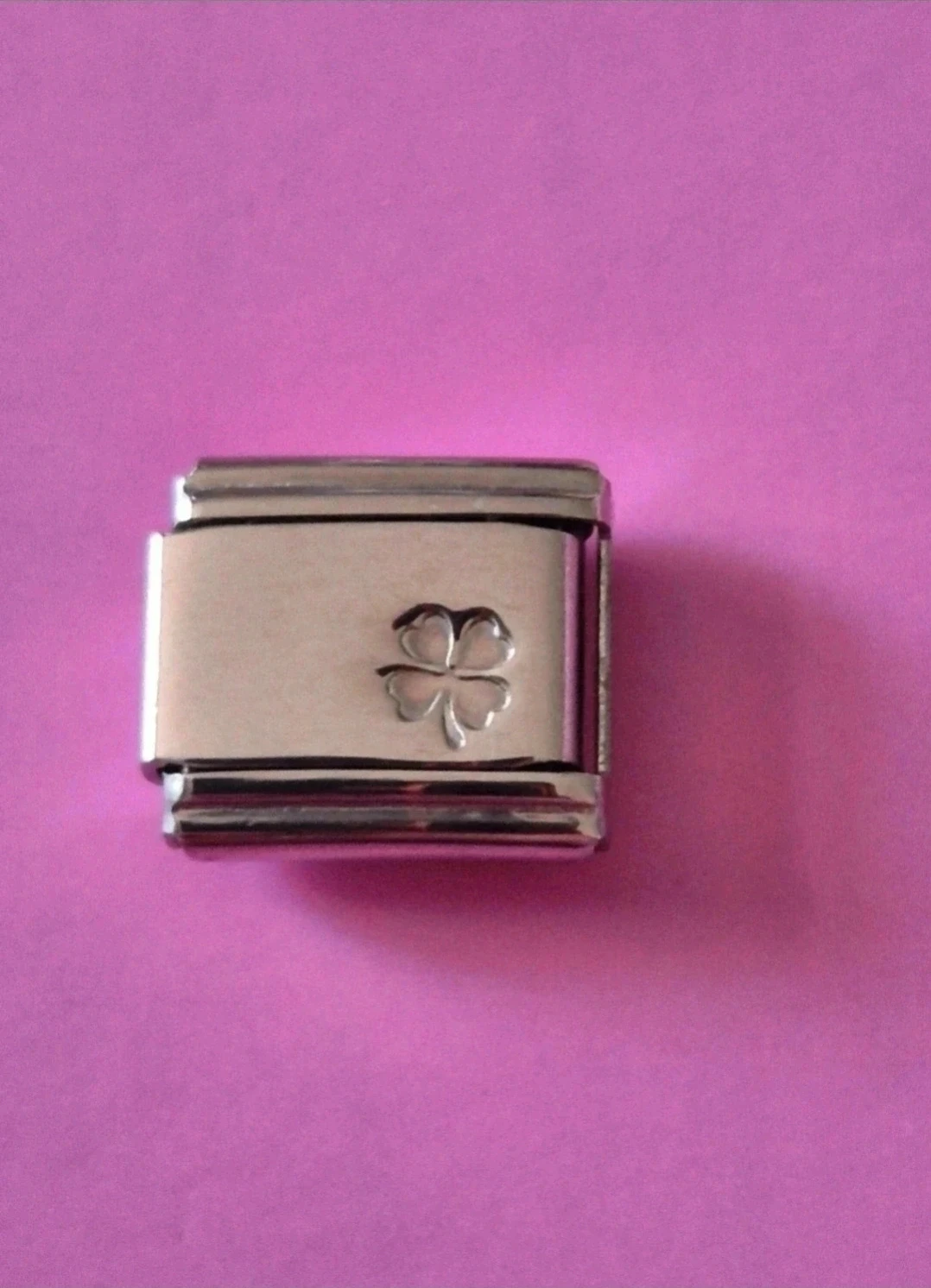 4 leaf clover charm link for nomination bracelet silver lucky shamrock irish