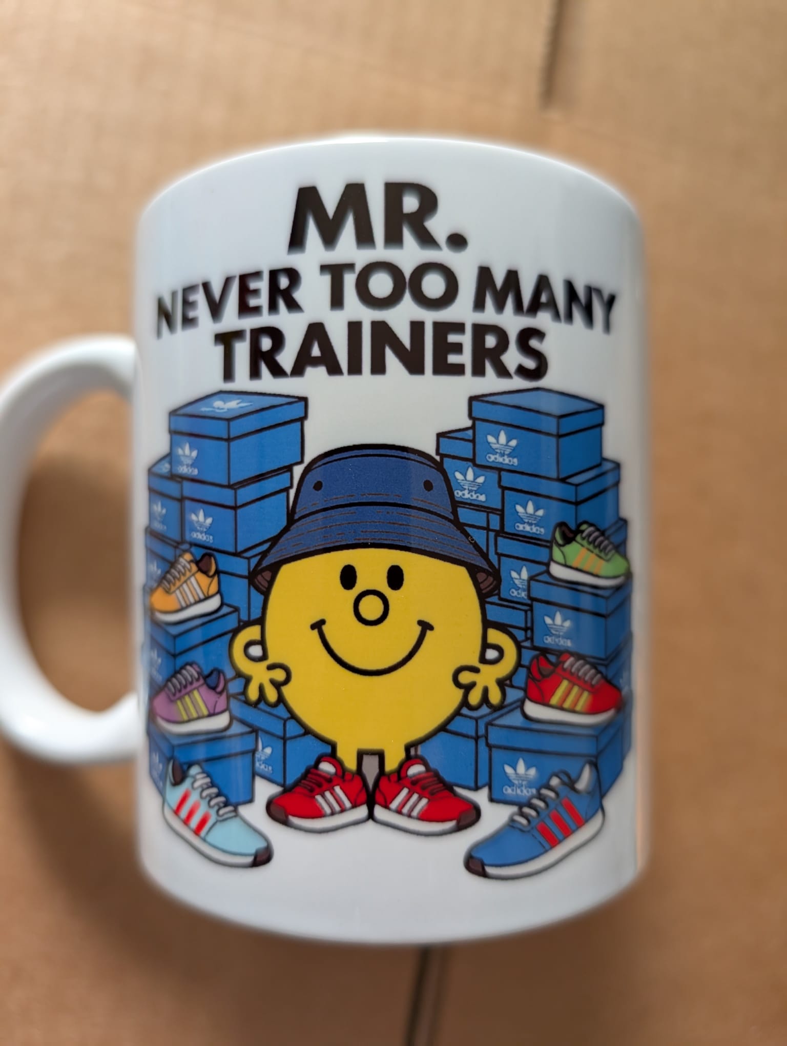 Mr Never Too Many Trainers Funny Ceramic Mug | Sneaker Collector Gift | Trainer Lover Coffee Cup | H