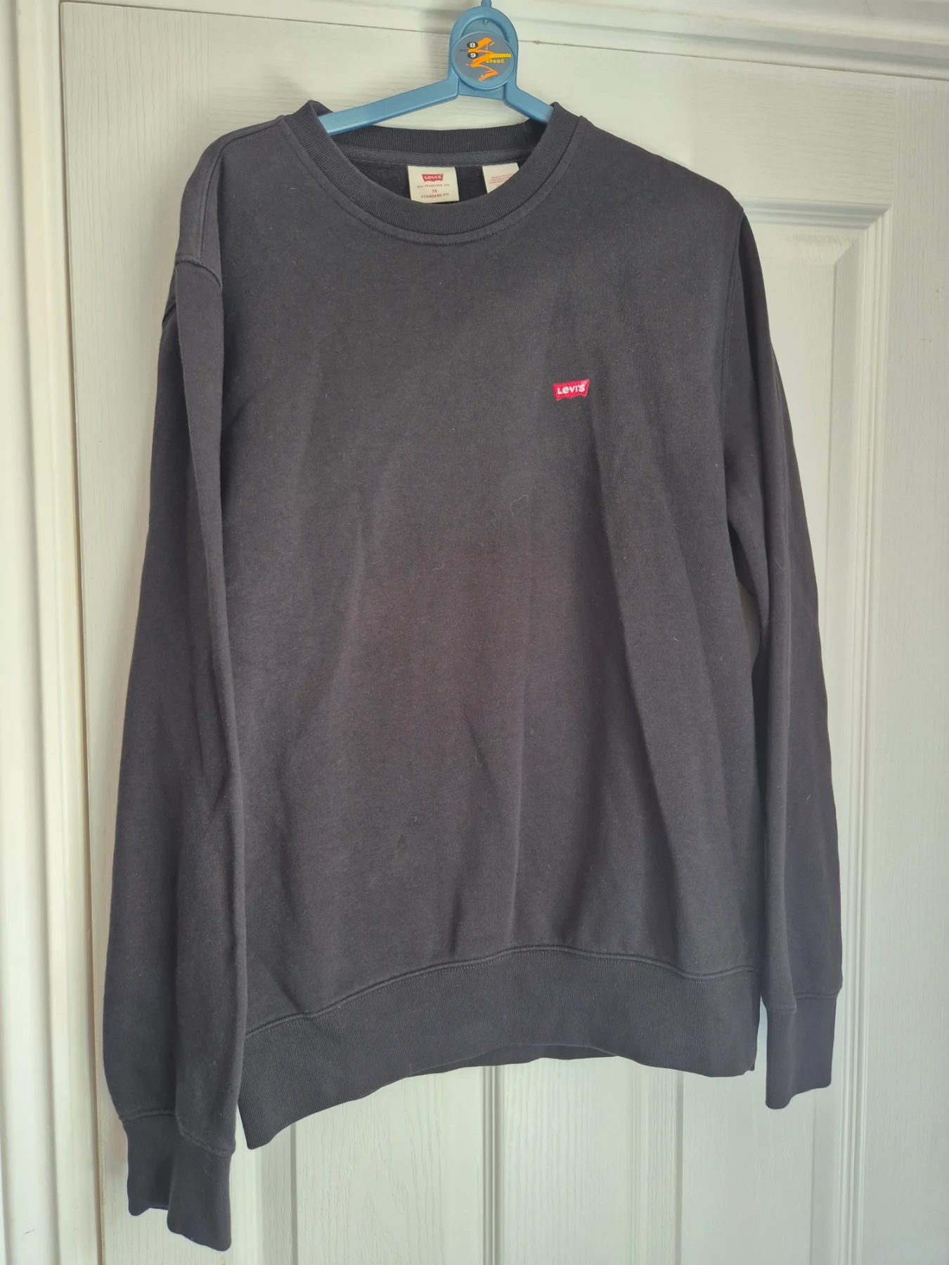 Levi's Black Crewneck Sweatshirt - Small Red Tab Logo Size XS