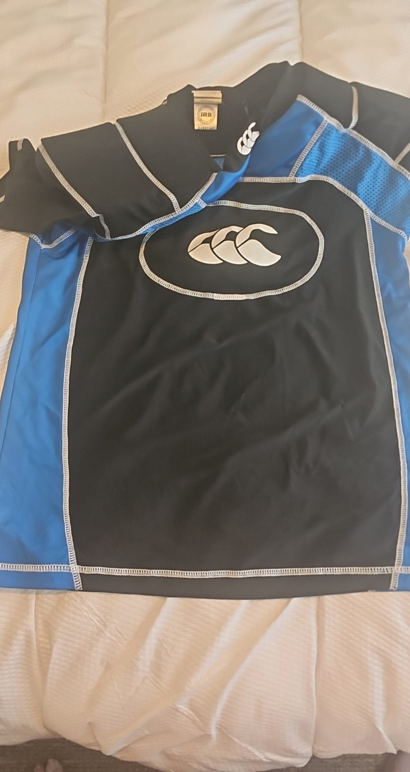 Canterbury Black & Blue Compression Rugby Shirt XL