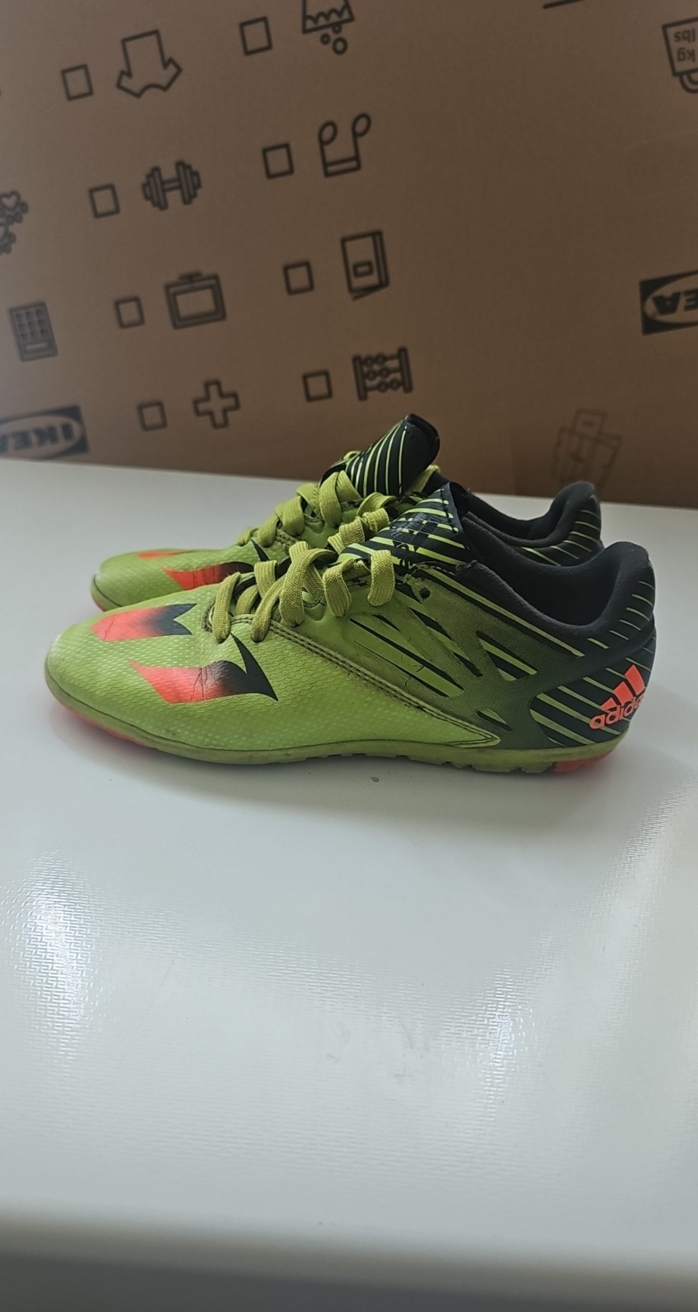 Adidas Green &amp; Black Soccer Trainers UK 3