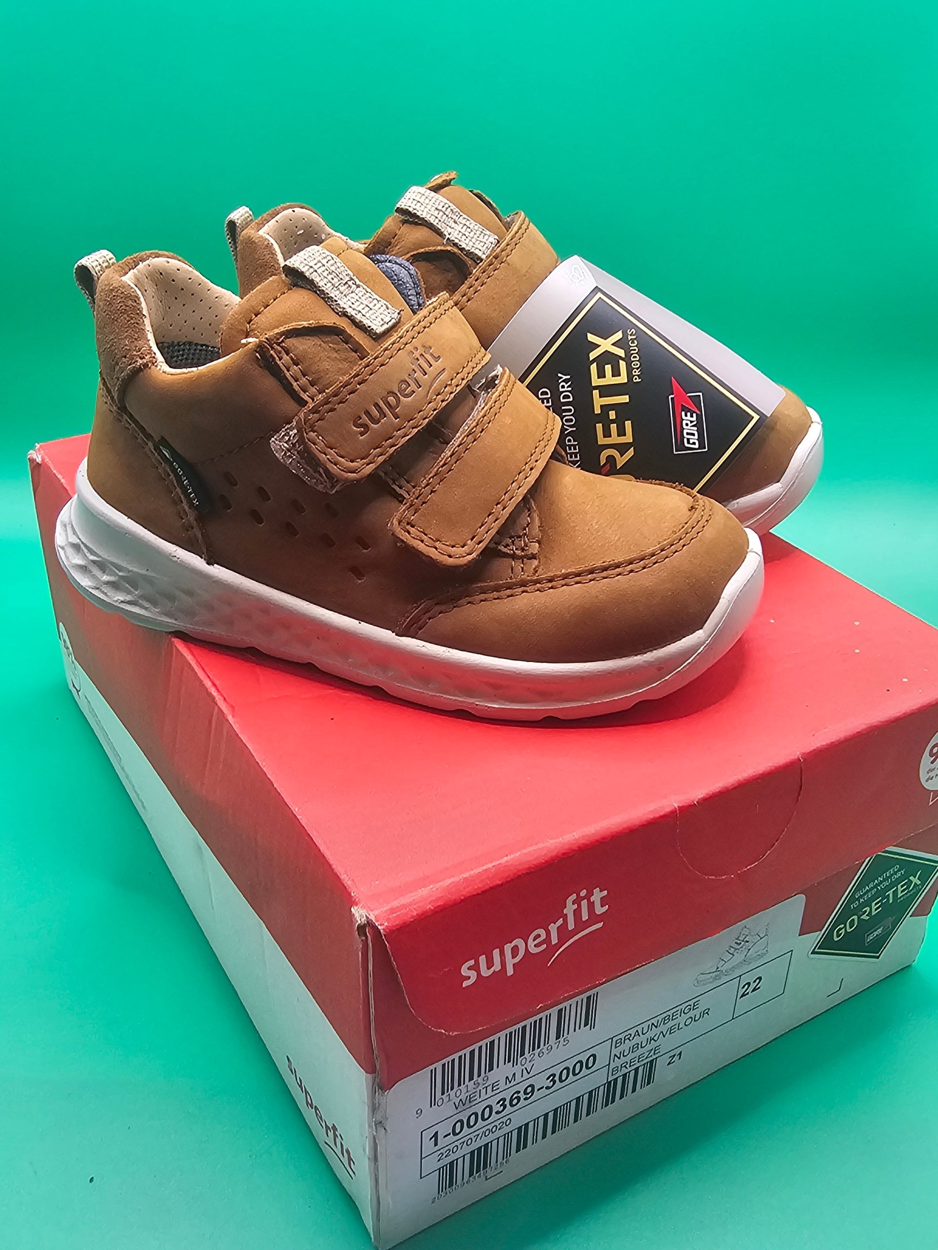 Superfit Kids' Brown Beige Booties Gore-Tex Breeze Shoes Size 22