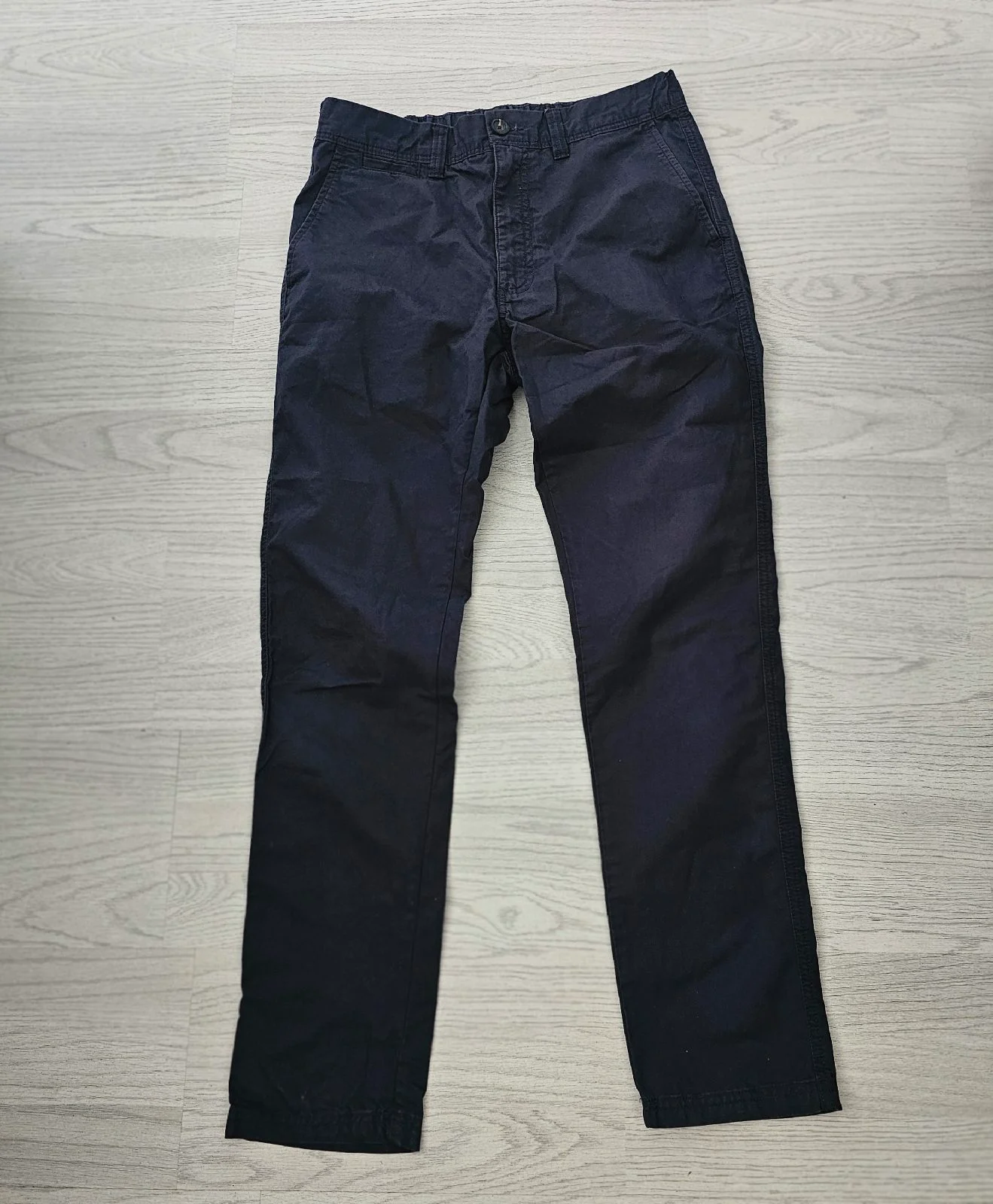 M&S mens trousers chino Size 30"x31" slim fit  Navy blue